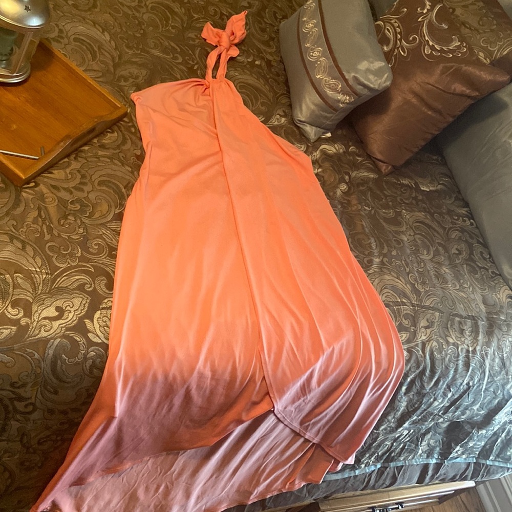 Venus Wrap Halter Dress/ High Low Style